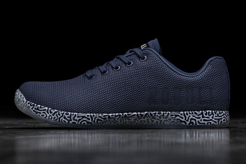 Women's Nobull Squiggle Trainers Navy | SG M2824Q
